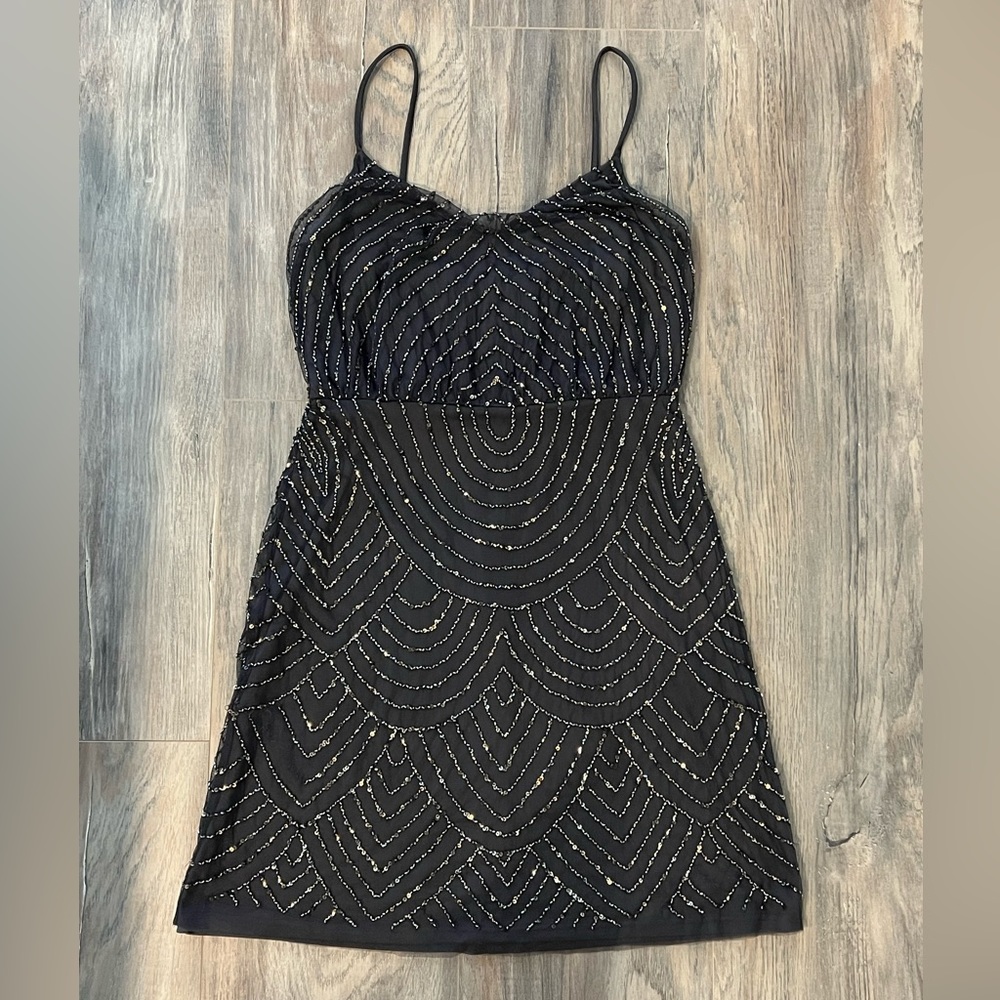 Mini Beaded Adrianna Papell Dress